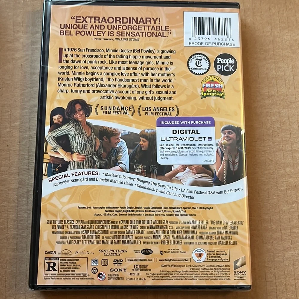 The Diary of a Teenage Girl DVD